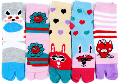RC. ROYAL CLASS Women Printed Mid-Calf/Crew(Pack of 5)