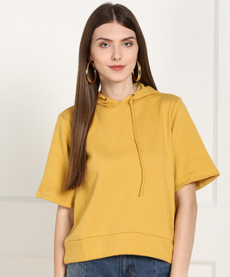 VAN HEUSEN Half Sleeve Solid Women Sweatshirt
