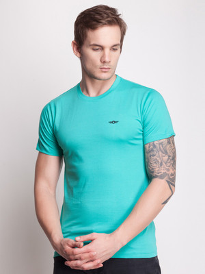 Force NXT Solid Men Round Neck Light Green T-Shirt