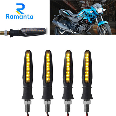 Ramanta Front, Rear LED Indicator Light for Hero Universal For Bike(Amber)