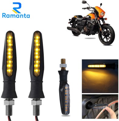 Ramanta Front, Rear LED Indicator Light for NA Universal For Bike(Amber)