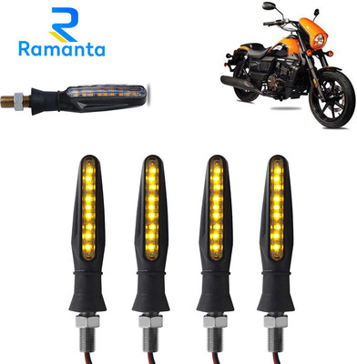 Ramanta Front, Rear LED Indicator Light for NA Universal For Bike(Amber)