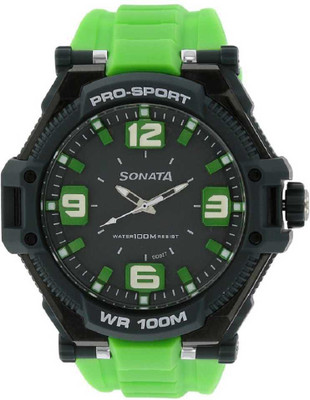 SONATA NH77029PP02J Superfibre Analog Watch For Men SONATA Wrist Watches