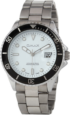 OMAX Glow In The Dark White Dial Silver Chain Watch Men Analog Watch  - For Men
