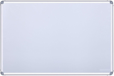Universal Non Magnetic Melamine 1.5X2 Ft Non-Magnetic Kunj Whiteboard | Green Chalk Board Surface On Back Side | Sliding Hanging Clips with Robust Aluminium Frame Finishing Whiteboards(White)