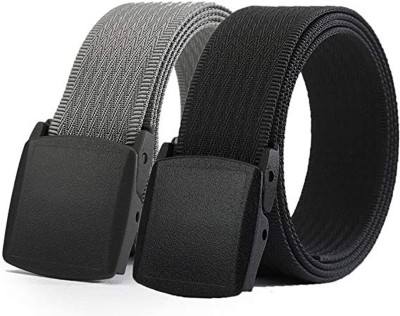 EDIFIER Men & Women Casual Black, Grey Nylon, Canvas Belt