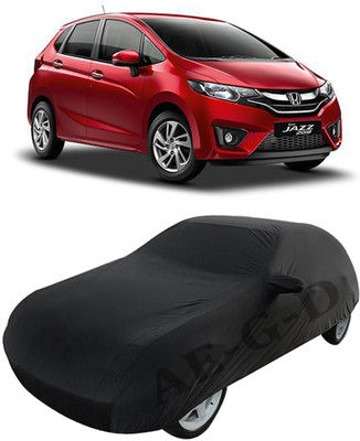 Akshita Enterprises Car Cover For Honda Jazz (With Mirror Pockets)(Black)