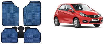 Autofetch Rubber Standard Mat For  Honda Brio(Blue)