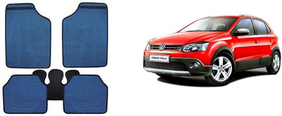 Autofetch Rubber Standard Mat For  Volkswagen Polo Cross(Blue)