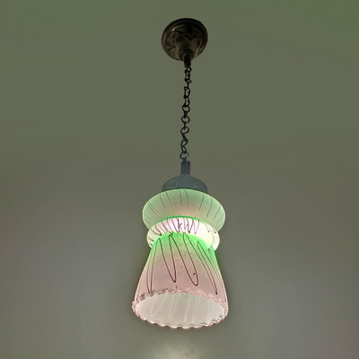 PR Prashant Ceiling Pendant Hanging Light (White,Green) Pendant Lamp Ceiling Lamp(Multicolor)