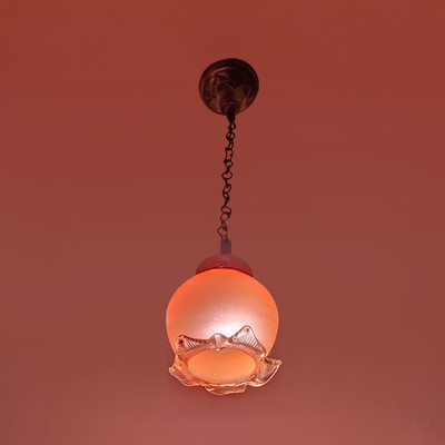 PR Prashant Ceiling Pendant Designer Shaped Hanging Lamp (Orange) Pendants Ceiling Lamp(Orange)