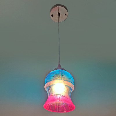 PR Prashant Ceiling Fancy Decorative Hanging Pendant Light (Blue,Pink) Pendant Lamp Ceiling Lamp(Multicolor)