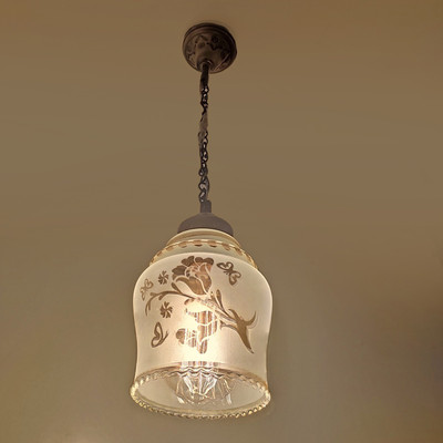PR Prashant Ceiling Pendant Designer Printed Hanging Lamp (Clear) Pendants Ceiling Lamp(Clear)