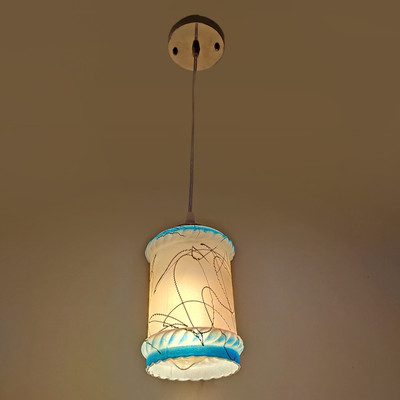 PR Prashant Decorative Ceiling Hanging Pendant Light (White,Blue) Pendant Lamp Ceiling Lamp(Multicolor)