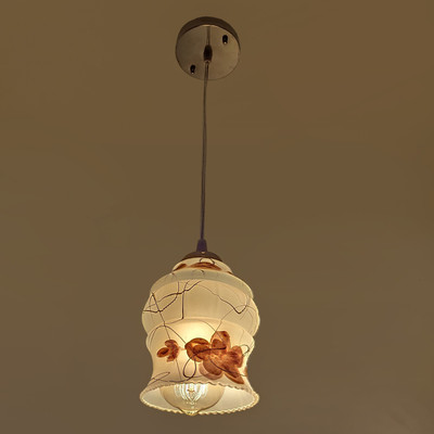 PR Prashant Ceiling Fancy Designer Hanging Pendant Light (White,Brown) Pendants Ceiling Lamp(Multicolor)