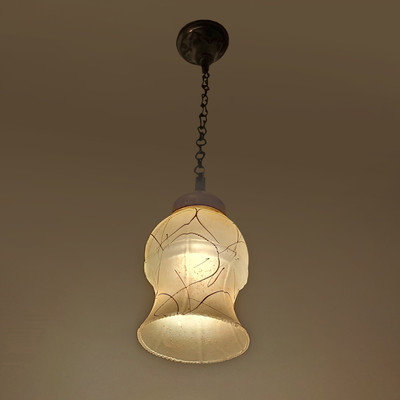 PR Prashant Ceiling Designer Printed Pendant Hanging Light (Yellow) Pendants Ceiling Lamp(Yellow)