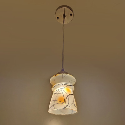 PR Prashant Decorative Ceiling Hanging Pendant Light (White,Yellow) Pendants Ceiling Lamp(Yellow)