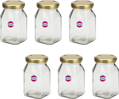 AFAST Glass Fridge Container  - 350 ml(Pack of 6, Clear)