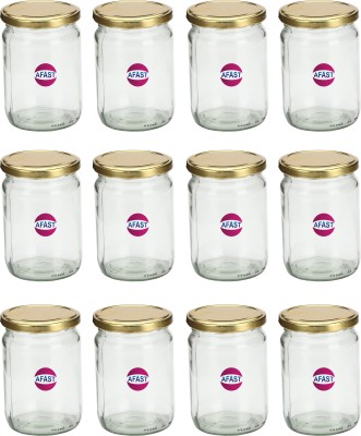 AFAST Glass Fridge Container  - 300 ml(Pack of 12, Clear)
