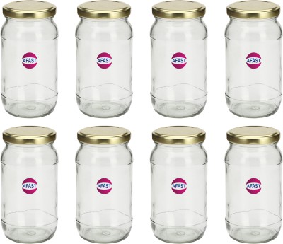 AFAST Glass Grocery Container  - 300 ml(Pack of 8, Clear)