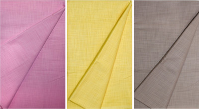 KUNDAN SULZ GWALIOR Cotton Blend Solid, Self Design Shirt Fabric