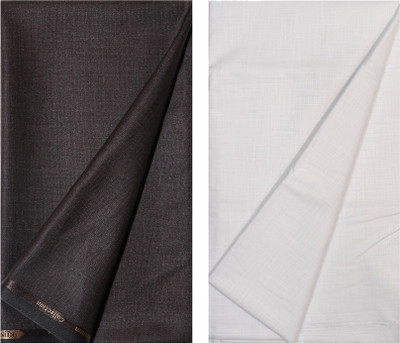 KUNDAN SULZ GWALIOR Cotton Blend Solid Shirt & Trouser Fabric