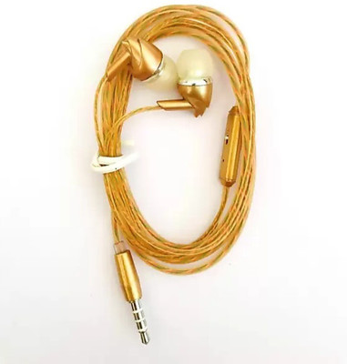 THE MOBIL POINT WIRRED GOLDEN Wired Headset(Gold, In the Ear)