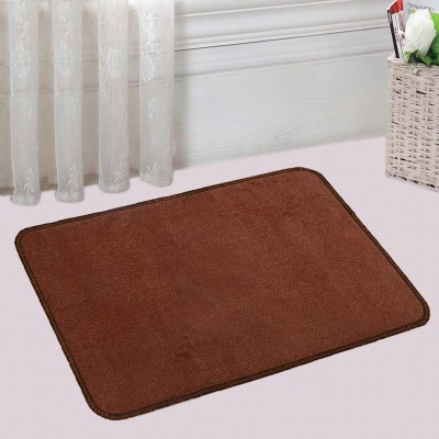 KUBER INDUSTRIES Microfiber Bathroom Mat(Brown, Free)