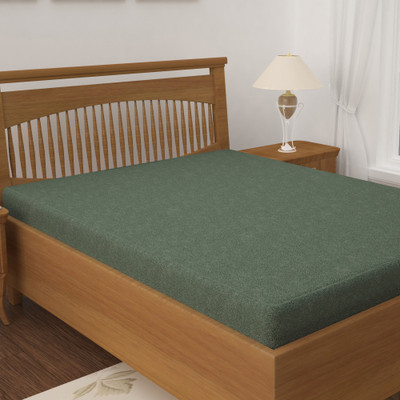 Story@home Fitted Single Size Breathable, Waterproof Mattress Cover(Grey)
