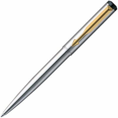 PARKER Vector Stainless Steel with Gold Plated Clip Ball Pen(Ink Color - Blue)