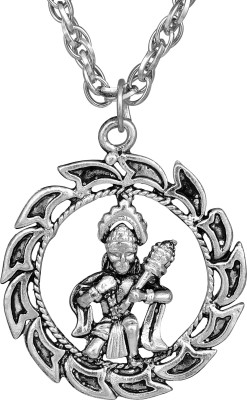MissMister Silver Plated Hanuman, Bajrang Bali Pendant Hindu God, Temple Jewellery, Fashion Pendant Silver Brass Pendant