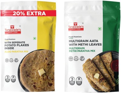 Tanawade's SMART FOOD Paratha Combo, Instant Aloo Paratha, Methi Paratha Mix, 400 g(Pack of 2)