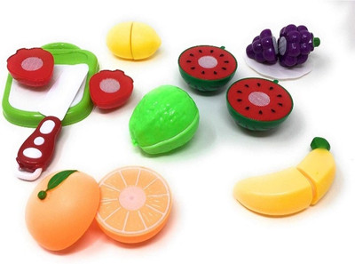 3 Jokers Realistic Sliceable Fruit Cutting Play Toy Set (Multicolour)