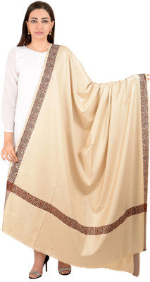 BAISA Pure Wool Solid Men Shawl(Beige)
