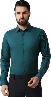 peter-england-men-solid-formal-green-shirt