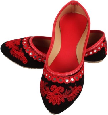 Rajwari Jutis For Women(Red, Black , 39)