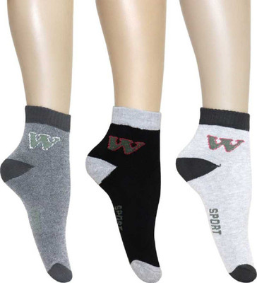 poksi Unisex Printed Mid-Calf/Crew(Pack of 3)