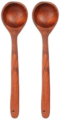 CraftShoppee Wooden Serving Spoon Set(Pack of 2)