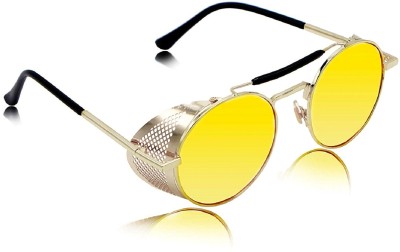 TheWhoop Round Sunglasses(For Men & Women, Yellow)