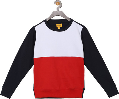 instafab by Campus Sutra Full Sleeve Color Block Boys Sweatshirt
