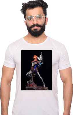 NITYANAND CREATIONS Printed Men Round Neck White T-Shirt