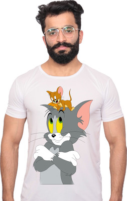 NITYANAND CREATIONS Printed Men Round Neck White T-Shirt