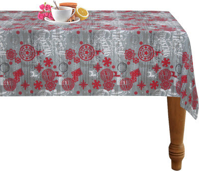 AIRWILL Printed 6 Seater Table Cover(Multicolor, Cotton)