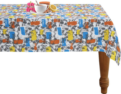 AIRWILL Printed 6 Seater Table Cover(Multicolor, Cotton)