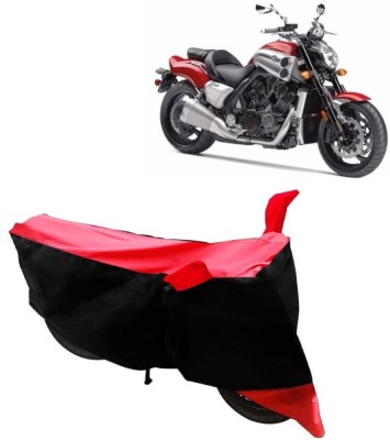 SMDP Two Wheeler Cover for Yamaha(VMAX, Red, Black)