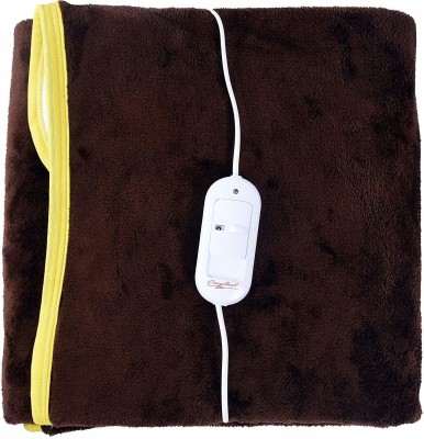 AkiN Self Design Single Electric Blanket for  Heavy Winter(Polyester, Brown)
