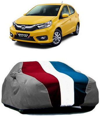 AAMANG Car Cover For Honda Brio (With Mirror Pockets)(Red, Blue, Grey)