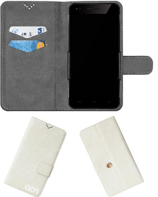 ACM Flip Cover for Micromax Canvas Hue 2 A316(White, Cases with Holder, Pack of: 1)
