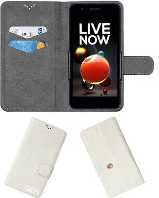 ACM Flip Cover for Lg Candy(White, Cases with Holder, Pack of: 1)