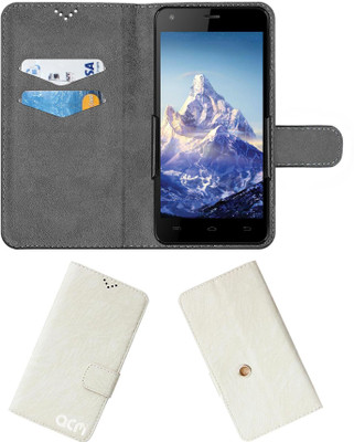 ACM Flip Cover for Swipe Konnect 5.1 Eco(White, Cases with Holder, Pack of: 1)